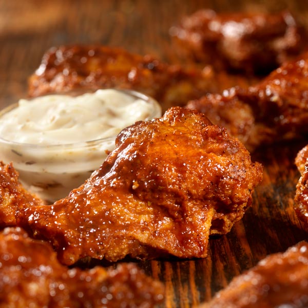 hot wings with bleu cheese